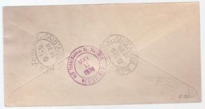 1936 Liechtenstein Hindenburg Zeppelin LZ 129 register cover to USA # C15 C 16 