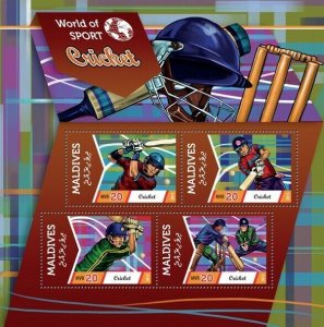 Maldives 2015 MNH - CRICKET  |  Michel Code: 5750-5753  |  Scott Code: 3386