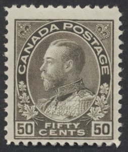 Canada #120 50c George V Admiral Dry Printing Mint OG Fine NH