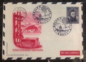 1950 Graz Austria Ballon Flight Air Letter First Day Cover FDC Unaddressed