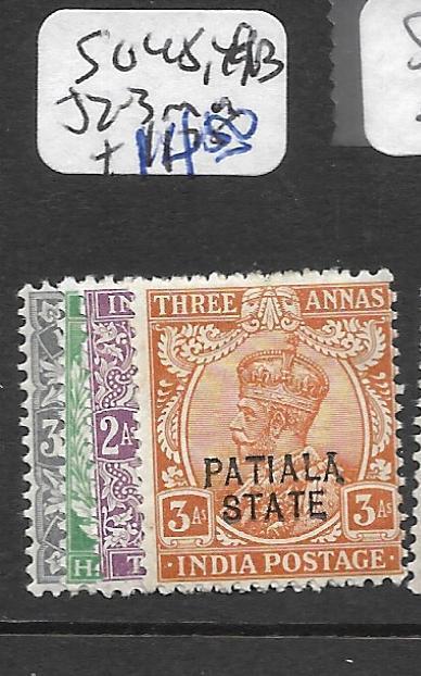 INDIA PATIALA (P2602B) KGV SG 48, 49B, 52-3  MOG