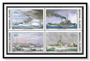Marshall Islands #257-260 Anniversaries & Events Of WWII 1940 Block MNH