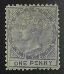 MOMEN: DOMINICA SG #1 MINT OG H CERT £150 LOT #64403