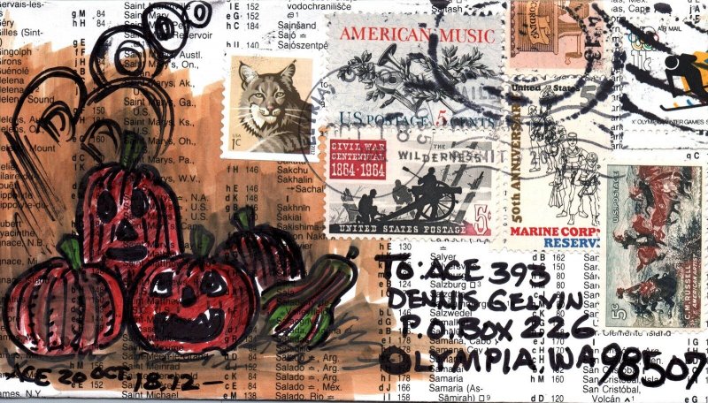 US ART COVER EXCHANGE ACE ALL-OVER HALLOWEEN PUMPKIN CIVIL WAR MILTARY COMBO