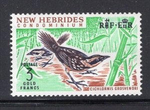 New Hebrides(British) 1965 Birds 3fr Single MNH
