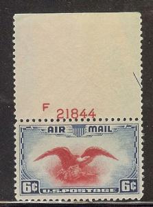 #C23 Eagle 6c Plate F21844 & Arrow Massive Top Margin Single