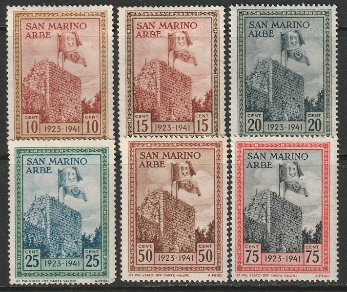 San Marino Sc 190-195 partial set MH