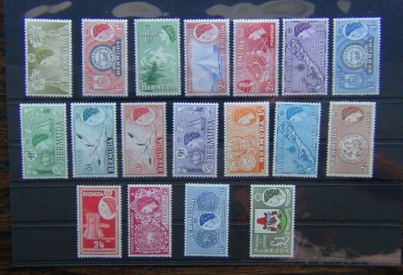 Bermuda 1953 - 1962 set to £1 MNH SG133 - SG150 
