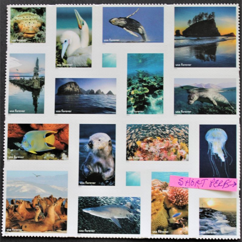 U.S.#5713 Nat'l Marine Sanctuaries 60c FE Block 16, MNH. Mini ship