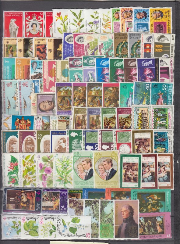 Z6065 JL Stamps mnh st kitts-nevis lot with complete sets nice condition