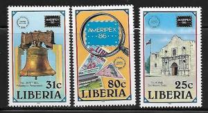 Liberia 1043-45 US Bicentennial Mint NH