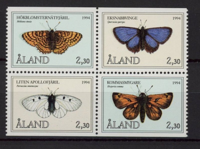 [Hip1268] Aland 1994 : Butterflies Good set very fine MNH stamps