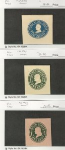 United States Postage Stamp, #U394, U401, U402 Mint, 1903-07, JFZ