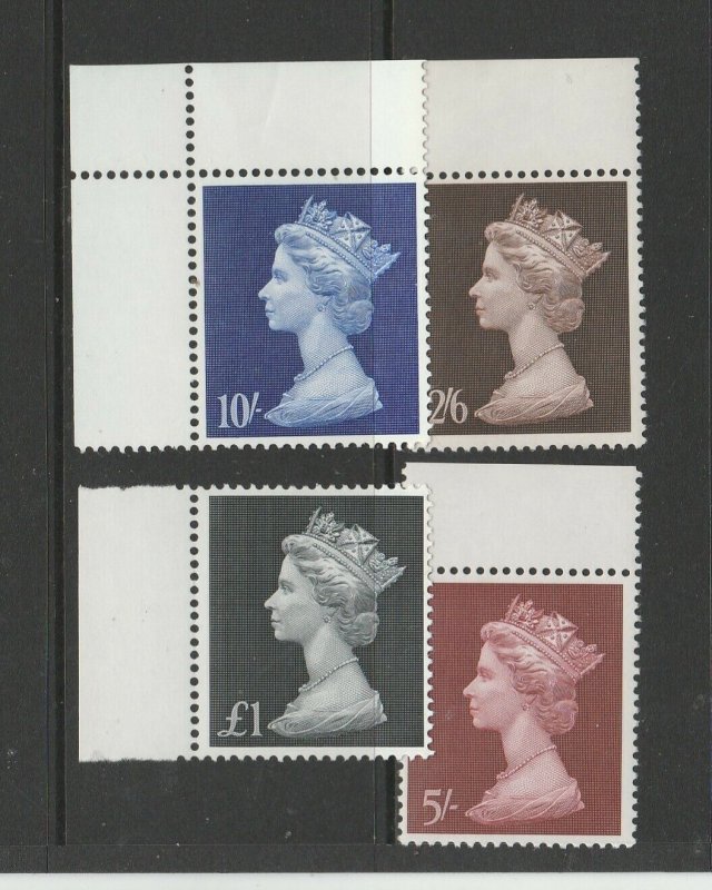 GB 1969 £sd Large Machin UM/MNH Marginals SG 787/90