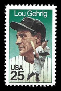 PCBstamps   US #2417 25c Lou Gehrig, MNH, (7)