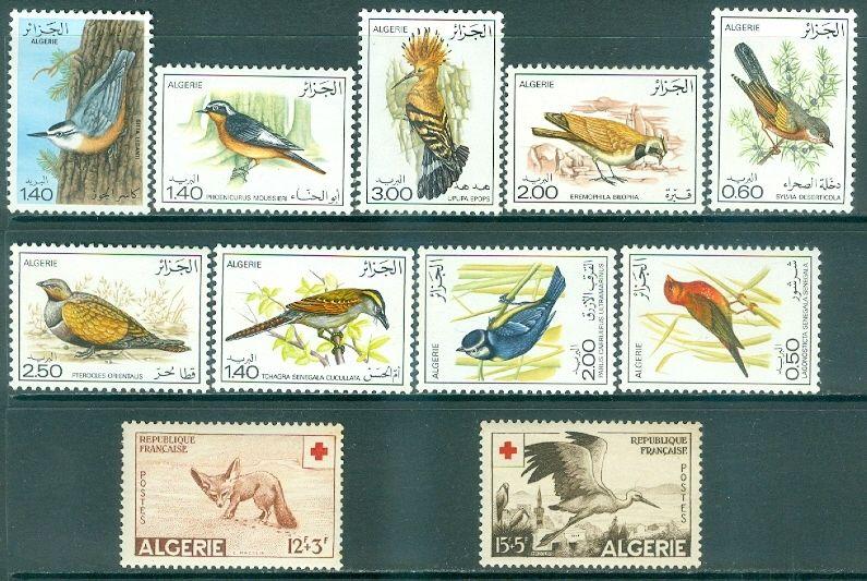 ALGERIA : Bird Topical. 4 Better Very Fine, Mint OGH Complete sets. Cat $46