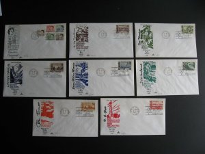 Canada centennial 8 Capital FDC First day covers Sc 454-8,461-5B