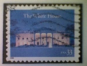 Stamp, United States, Scott #3445, used(o), 2000, White House, 33¢