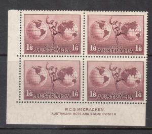 Australia #C5 VF/NH Imprint Block