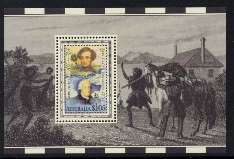 Australia 1226-6a MNH George Vancouver, Edward John Eyre, Map, Ship
