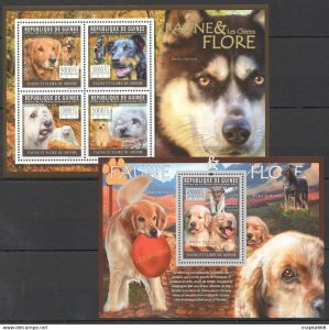 2011 Guinea Faune & Flore Fauna Pets Dogs Les Chiens Kb+Bl ** Bc157