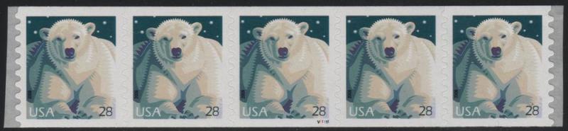 Scott 4389 28c Polar Bear Plate V11111