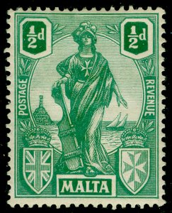 MALTA SG124, ½d green, M MINT.