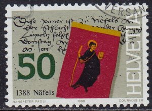 Switzerland - 1988 - Scott #819 - used - Battle of Näfels