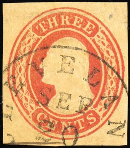 US Stamps # U6 Cut Square Used VF