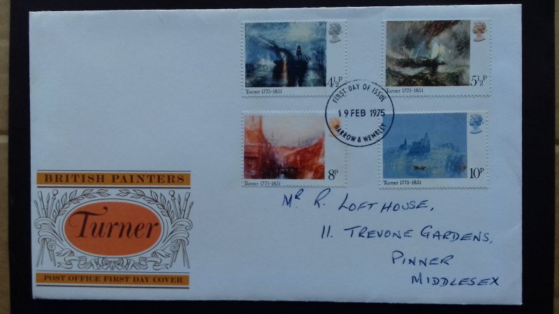 Great Britain 1975 The 200th Anniversary of the Birth of Turner FDC