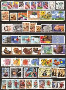 U.S. Used Commemoratives All From 1995 - 57 Stamps