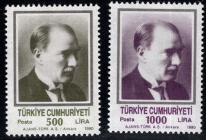 TURKEY Scott 2485-2486 MNH** 1990  stamp set
