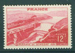 France Scott 607 MNH** 1948 Genissiat Dam stamp