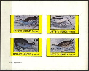 {B303} Bernera Scotland Birds (10) Sh.4 Imperf. MNH Cinderella !!