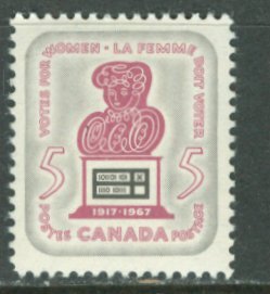 Canada # 470 Women Suffrage  (1) Mint NH