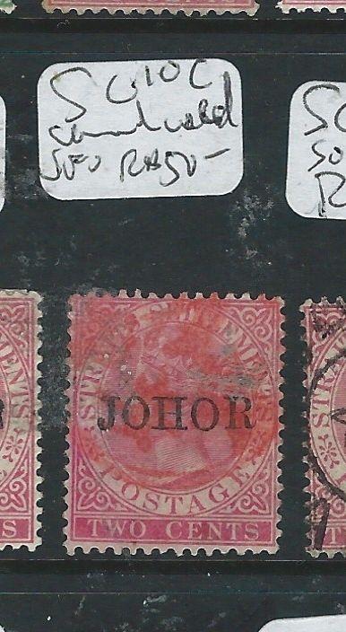 MALAYA JOHORE (PP0710B) 2C  QV  SG10C  RED CANCEL  VFU