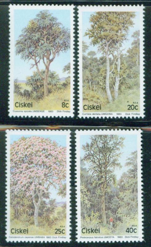 South African enclave of CISKEI Tree set Scott 46-49