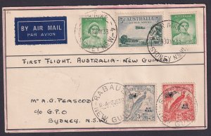 Australia 1938 First Flight Cover Australia to New Guinea and RETURN FLIGHT