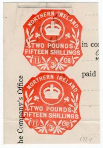 (I.B) George VI Revenue : Impressed Duty £5 10/- (Northern Ireland)