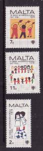 Malta-Sc#560-2-unused NH set-International Year of the Child [ IYC ]-1979-