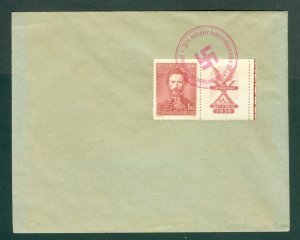 Czechoslovakia 1948. Cover, J. Fugner. Political, German Cancel Sc# 247