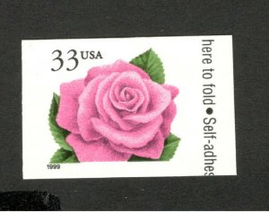 USA -STAMP-NO GUM-FLOWERS-Print on the front and back side, thick paper -1999.