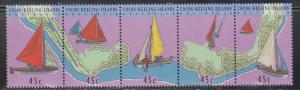 COCOS (KEELING) ISLANDS Scott # 292 a-e MNH - Junkongs Sailing Craft