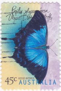 Australia #1683-1998 Butterflies Ulysses -used 45c 