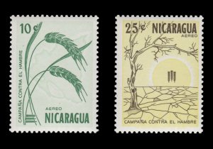 NICARAGUA  STAMP SET. SCOTT # C521 - C522. MINT