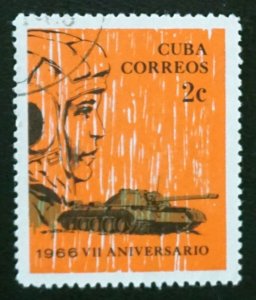 CUBA Sc# 1066  REVOLUTION ANNIVERSARY  2c  1966  used cto