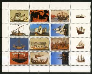 NETHERLANDS ANTILLES 1013 W/LABELS SHEET/12 MNH SCV $9.00 BIN $5.50 SHIPS