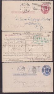 PRIVATELY PERFORATED POSTAL CARDS: #UX24,etc all used Scarce & F-VF!