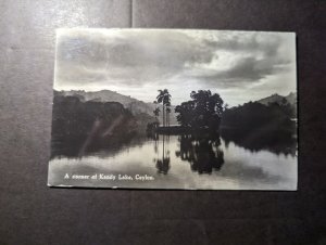 1933 British Ceylon RPPC Postcard Cover to Engelberg Switzerland via Zurich