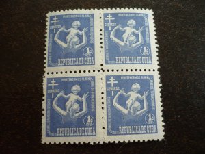 Stamps- Cuba-Scott# RA12-RA15 - Mint Hinged Set of 4 Postal Tax Stamps - Blocks